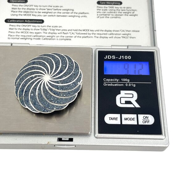 A Garcia Taxco Mexico Vintage Mexican Sterling Silver Blue Sodalite Chip Swirl B - Picture 9 of 9